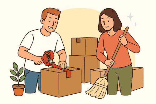 packing and cleaning